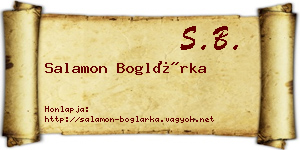 Salamon Boglárka névjegykártya